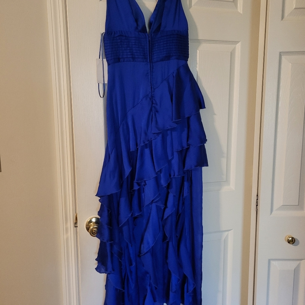 NWT- Elegant Blue Ruffled Women's Dress-HOMECOMING DANCE - Picture 8 of 9